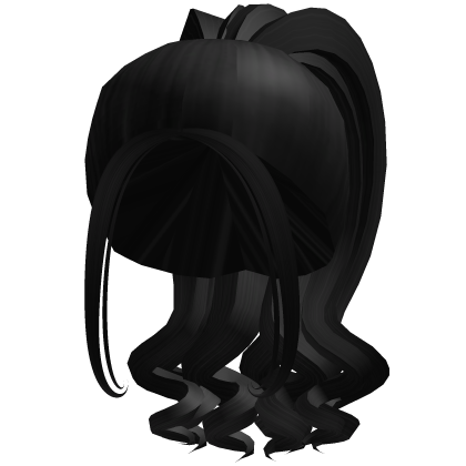 ୨♡cute anime girl hair w/ black ponytail♡୧ thumbnail