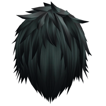 teal messy  jaggered spikey emo vkei hair Roblox item