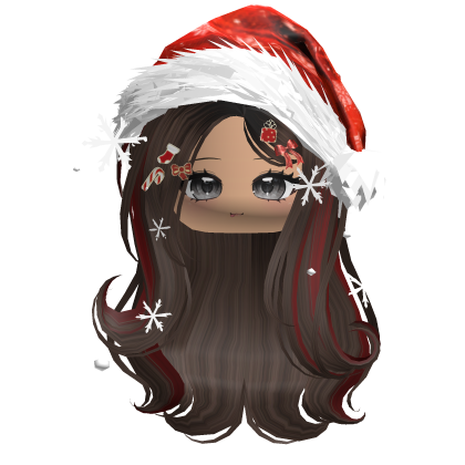 Lush Gentle Swirls w/Santa Hat (Brown&Red)