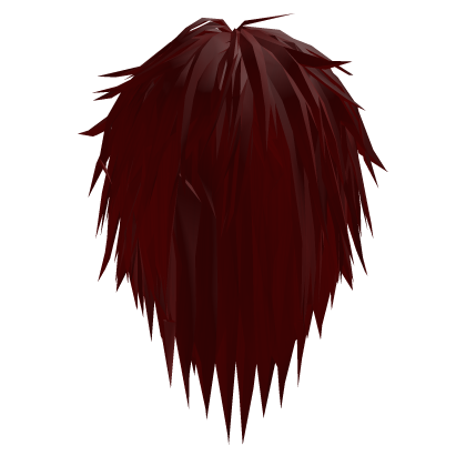 Fluffy Messy Crimson Red Hair