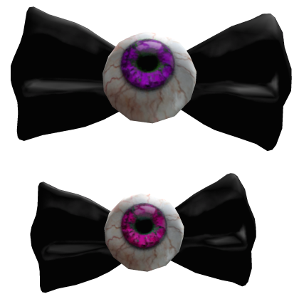 creepy cute hair bows (pink/purple) Roblox item