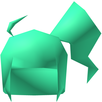 Low Poly Side Ponytail Hair Mint Green Roblox item
