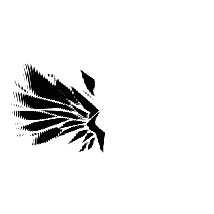 [Glitch] Animated Shattered Wings Devil BW