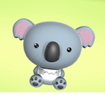 Koala loves candy
