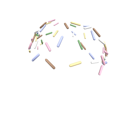 Kawaii head sprinkles cupcake pastel