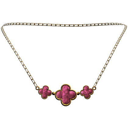 Multi Pink Clover Gold Necklace 3.0 