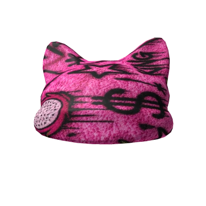 CODE: D83] Fruity Dragonfruit Graffiti Fur Beanie | Roblox Item