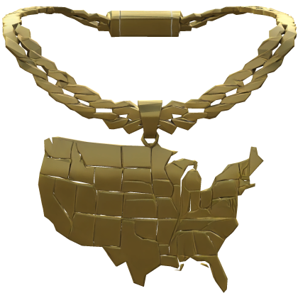 Iced Out Gold USA America Chain 1.0