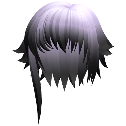 cute messy short hair w side tufts in purple black