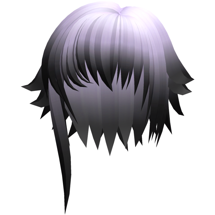 cute messy short hair w side tufts in purple black