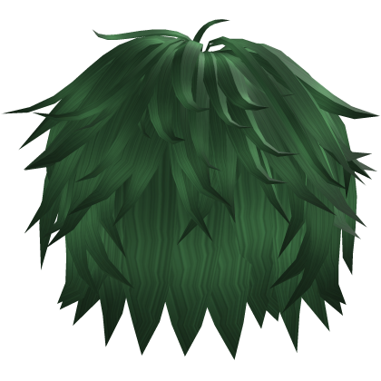 Light Green Fluffy Messy Layered Anime Hair 