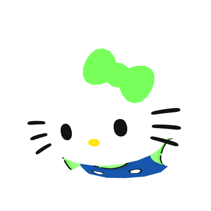 Glowing Green Kitty On Head