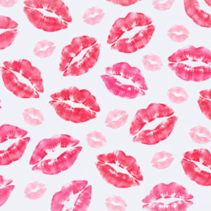 Pink Lipstick Kisses Background Y2K Baddie 2000s