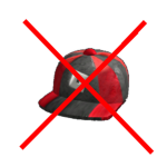 glossy red baseball cap hate club