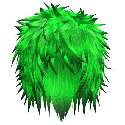 neon green gothic messy emo boy hair