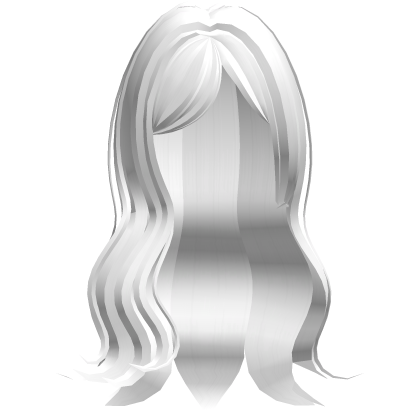 cute kawaii wavy hair in white ♡ Roblox item