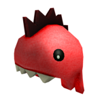 playful red dino hat group