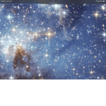 Blue galaxy stars