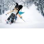 Skiing Family