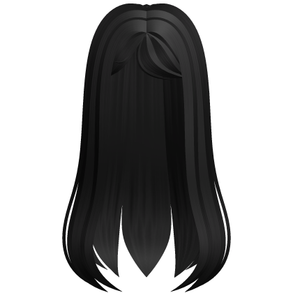 Long Black Straight Hime Cool Popular Trendy Hair Roblox item