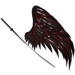 Right Black & Crimson Ghoul Wing & Katana