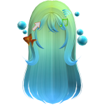 cute fishy frutiger aero hair 🌍🐟 (free ♡)
