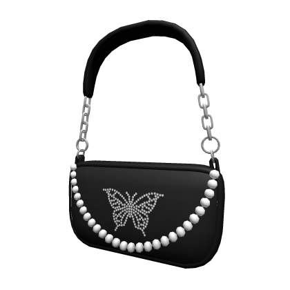Black Y2K Butterfly Shoulder Bag thumbnail