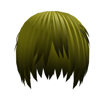 messy scenemo / vkei yellow - black masc hair Roblox item