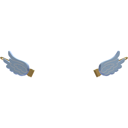 Blue Angel Wings Hair Clips