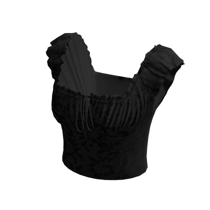 Cute y2k aesthetic baddie top [Black] thumbnail