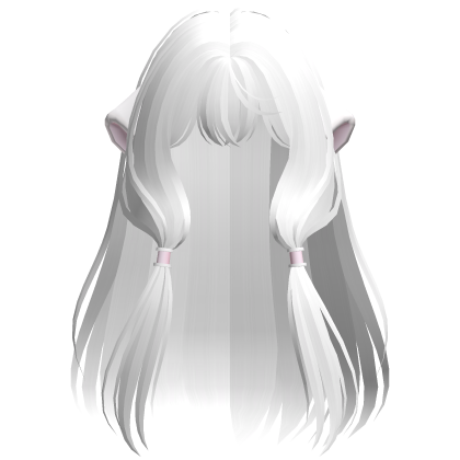 ♡ cutesy chobits chii anime hair in white