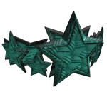 Teal Wool Star Crown