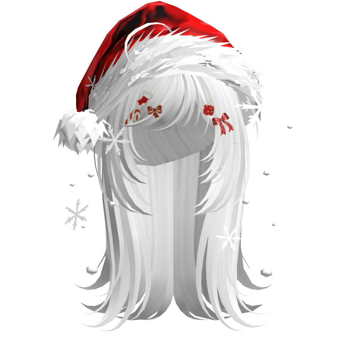 Cute Christmas Straight Hair (White)