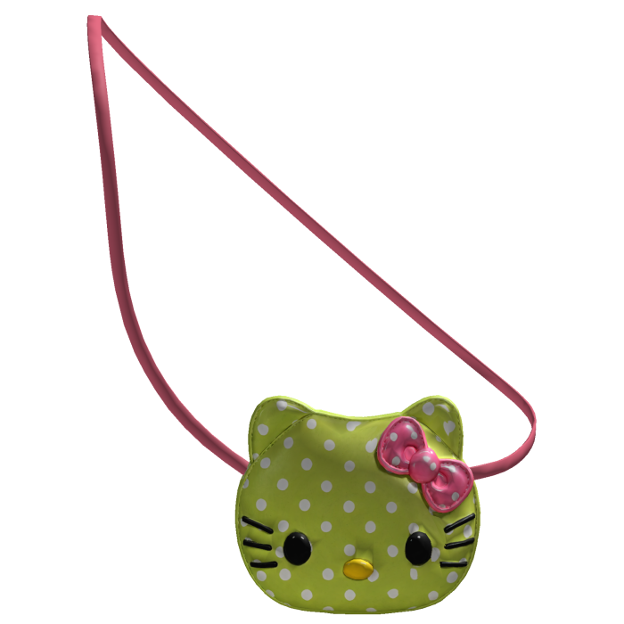 ㎕ | green polka dot kitty crossbody 