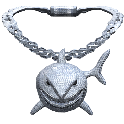 Iced Out Trendy Shark Chain Silver 1.0