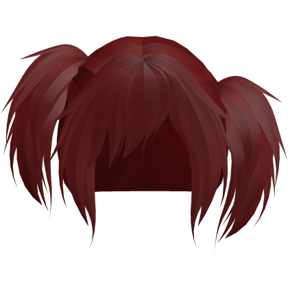 Emo Gothic Uneven Short Pigtails in Red