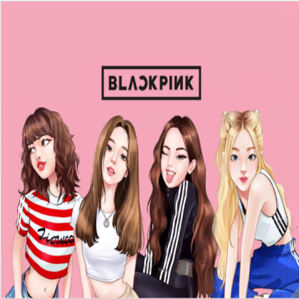 Blackpink cartoon decal Roblox decal