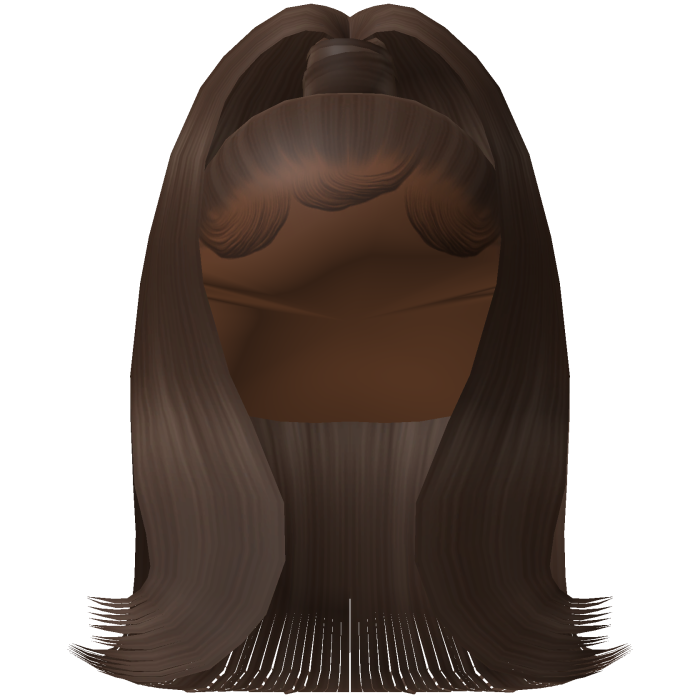 Sleek Flipped Out Ponytail w/ Edges (Brown)