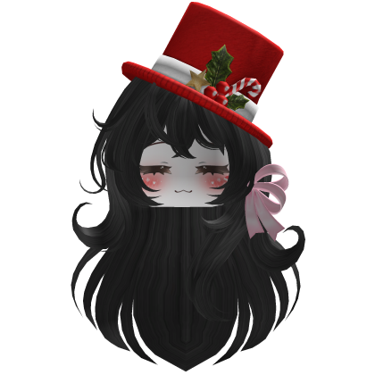 Beautiful Christmas hat hairstyle bow (Black)