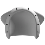 white spiked cat hood 