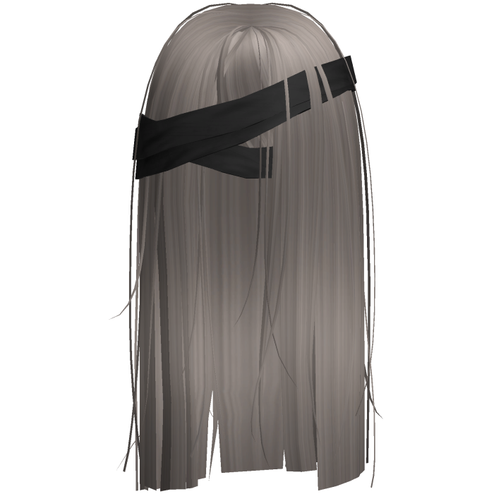 Horror Ash Brown Hair w Black Face Bandages