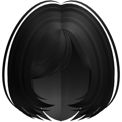 (>ᴗ<) delicate black simple fluffy wispy bob