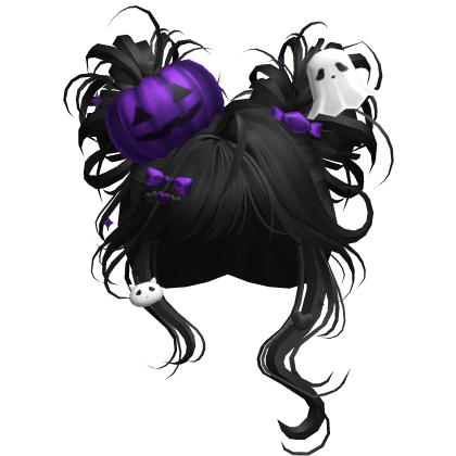 Spooky Halloween Pumpkin Buns  (Black)