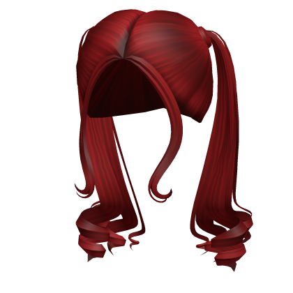 -',ৎ High Curly Fairytale Pigtails in Red