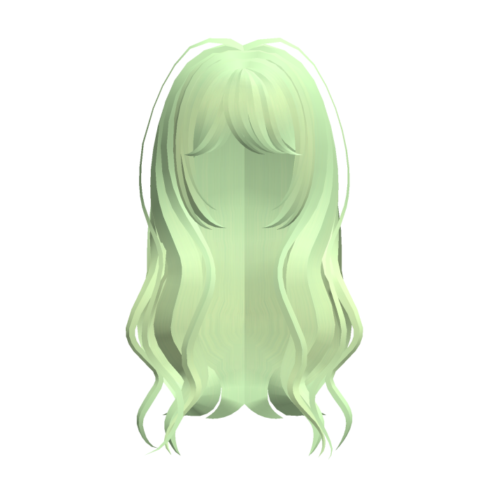 kawaii lime green long dolly hair ♡
