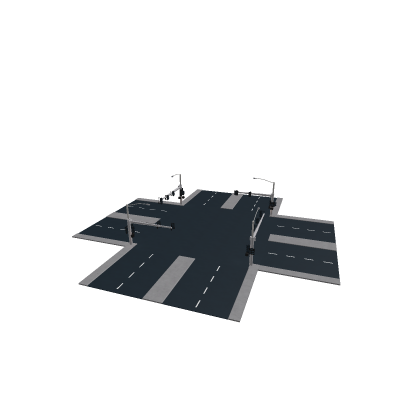 Intersection Traffic Light (With Pedestrian Signs)