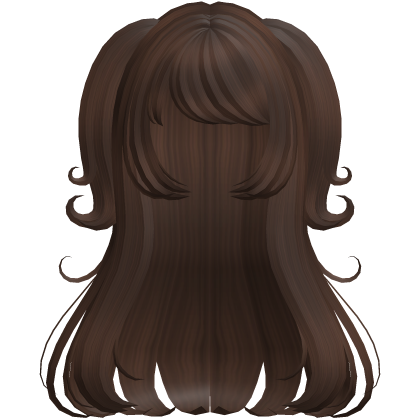 Long Flowy Brown Hair with Swirly Pigtails Roblox item