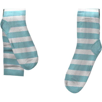 🐬 [blocky] white blue y2k cute kawaii socks