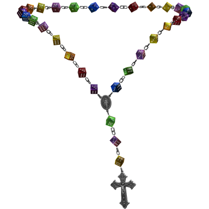 🌈 [woman] rainbow y2k emo vkei dice rosary