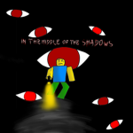 No meio das sombras.